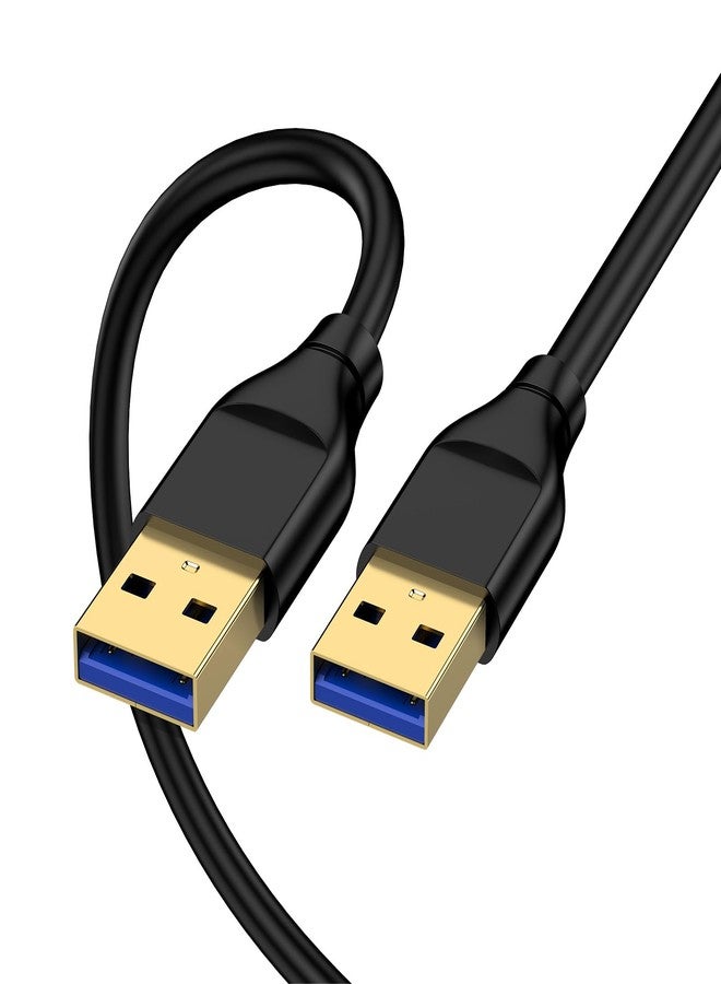 ANDHOT كابل USB إلى USB بطول 6 أقدام، كابل USBA إلى USBA ذكر إلى ذكر كابل USB مزدوج الطرف USBCord USB3.0 A إلى A كابل نقل بيانات لأقراص التخزين الخارجية، الكمبيوتر الشخصي، لابتوب، مبرد، مشغل DVD، تلفاز، محور USB3.0 - Image 1