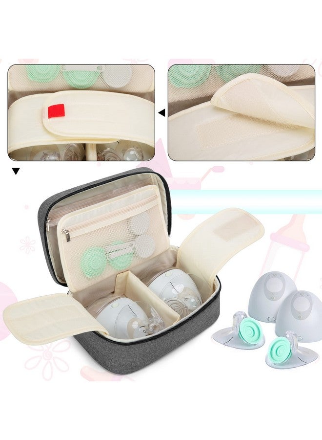 BAFASO Wearable Breast Pump Bag Compatible with Elvie and Momcozy Breast Pump, Case for Wearable Breast Pump and Extra Parts (Patent Pending), Gray - Image 2