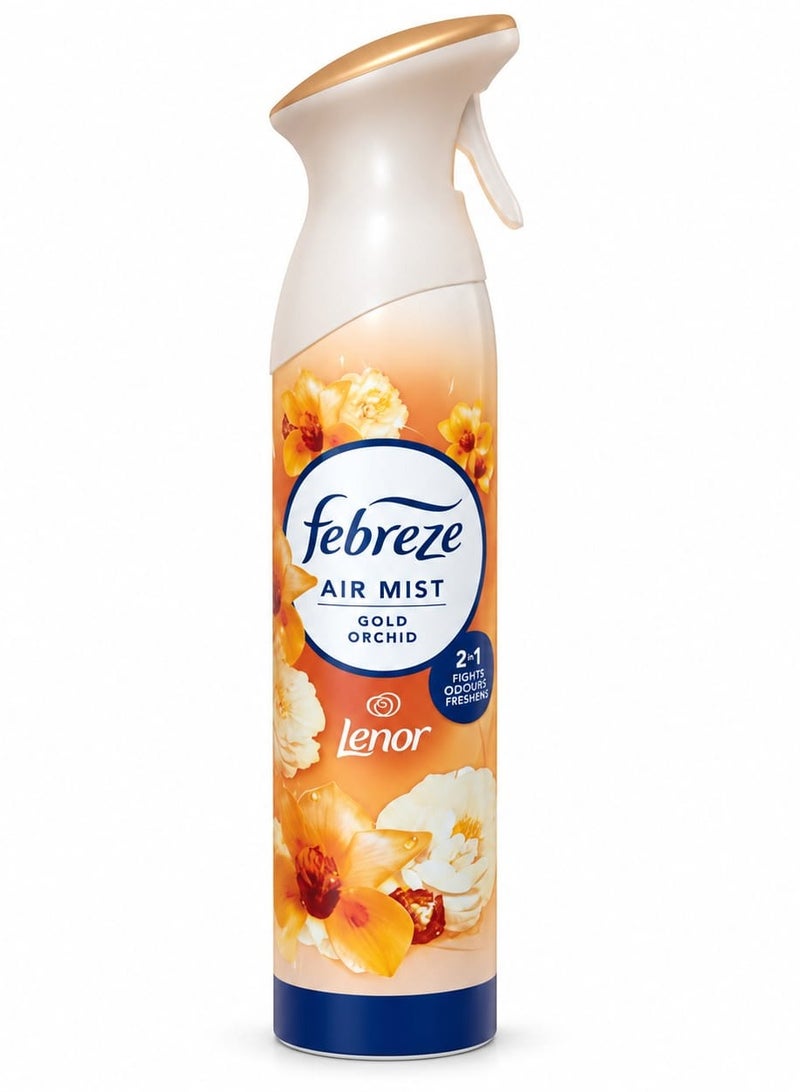 febreze Air Mist Gold Orchid Scent, 2 In 1 Fights Odours & Freshens,185ml - Image 1