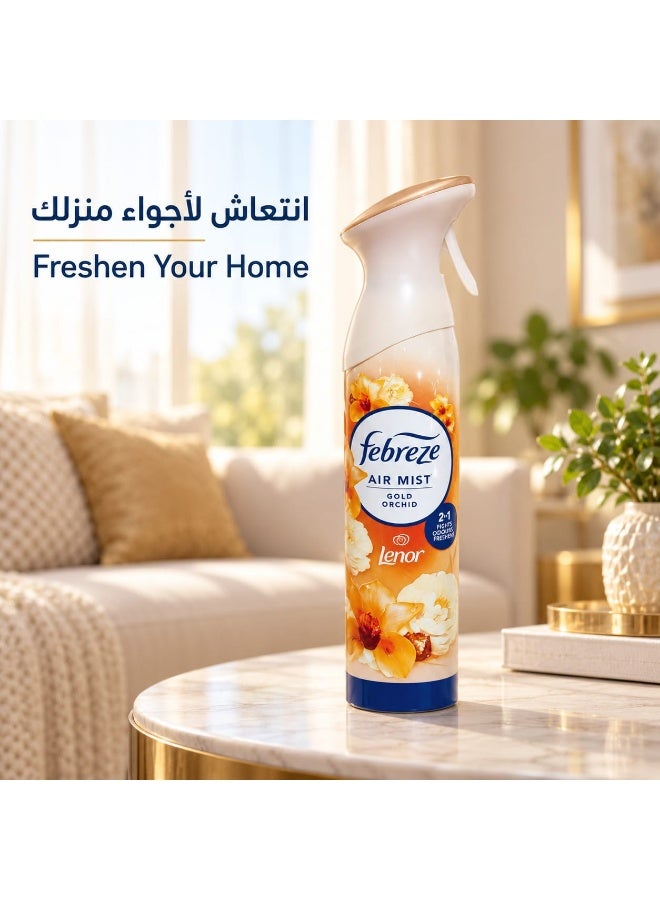 febreze Air Mist Gold Orchid Scent, 2 In 1 Fights Odours & Freshens,185ml - Image 4