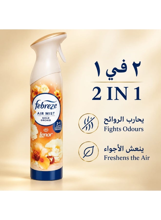 febreze Air Mist Gold Orchid Scent, 2 In 1 Fights Odours & Freshens,185ml - Image 2