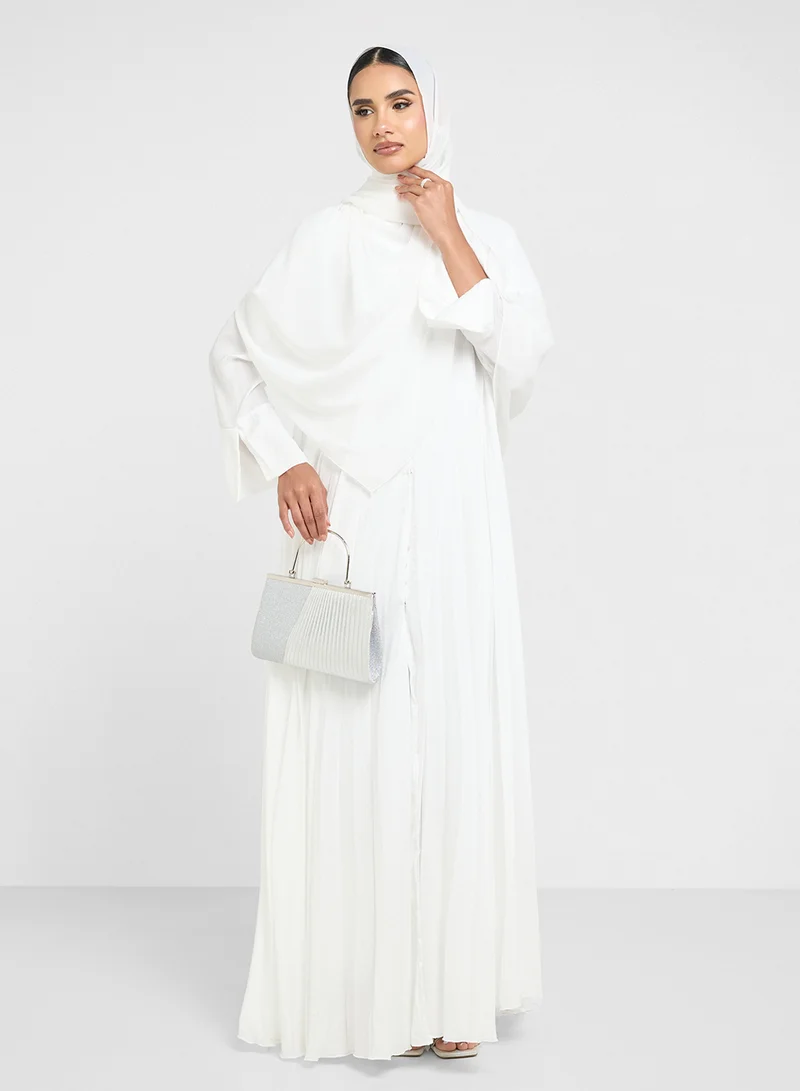 Khizana Pleated Abaya With Sheila
