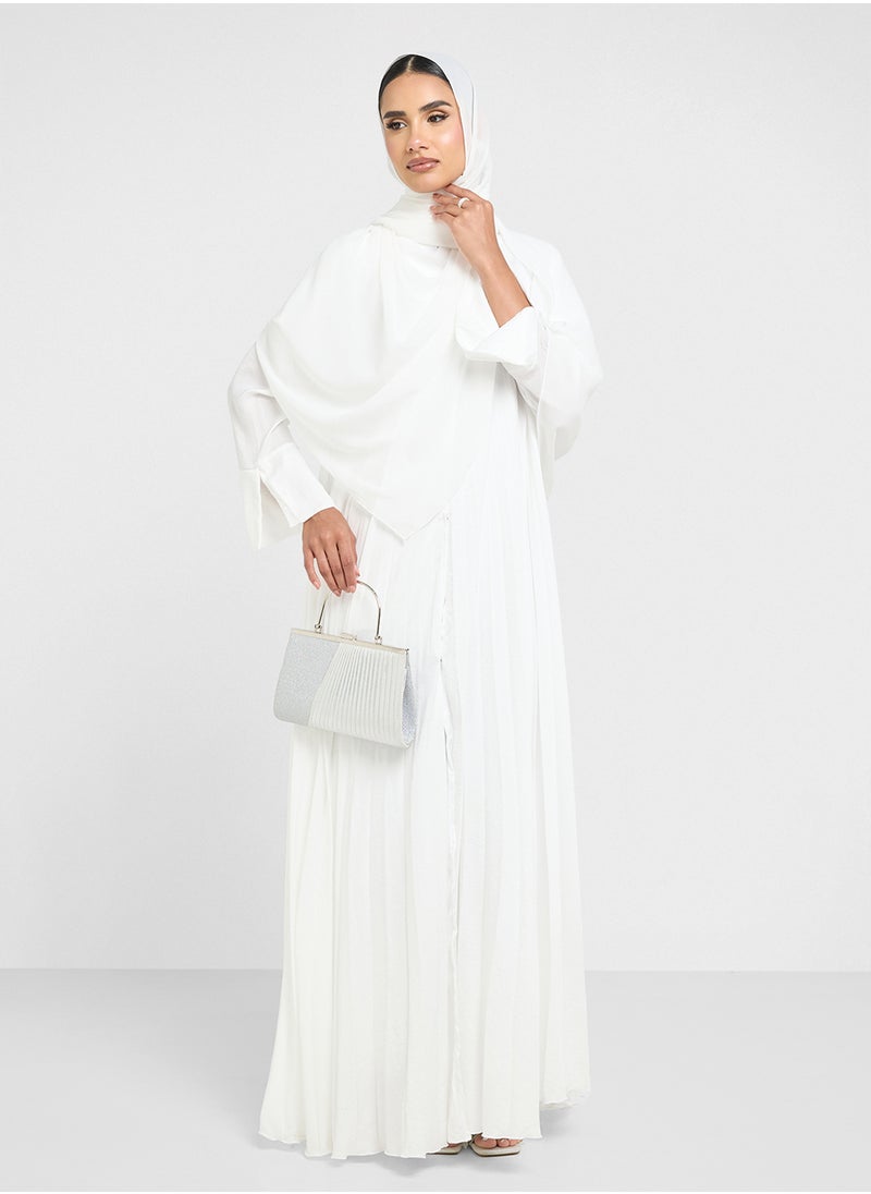 Khizana - Pleated Abaya With Sheila - Image 1