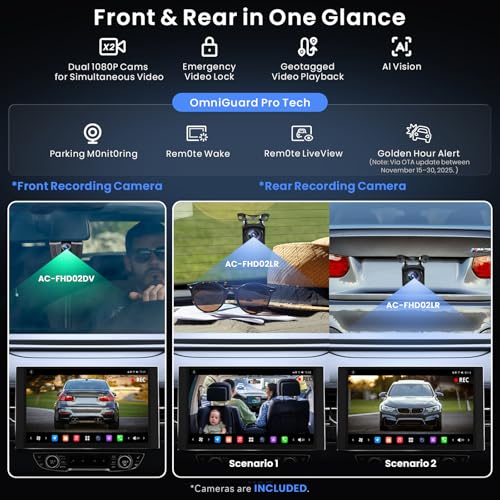 ATOTOZONE X10 12.5" QLED Floating Display Android Car Stereo, Single/Double-DIN, Dual-Cam DVR, AI Vision, Re-Mote LiveView, 7.1.2 Audio, 4V RCA, HDMI in, ADS Protocol, 8G+128G, 4G LTE, Parking Guard - Image 4