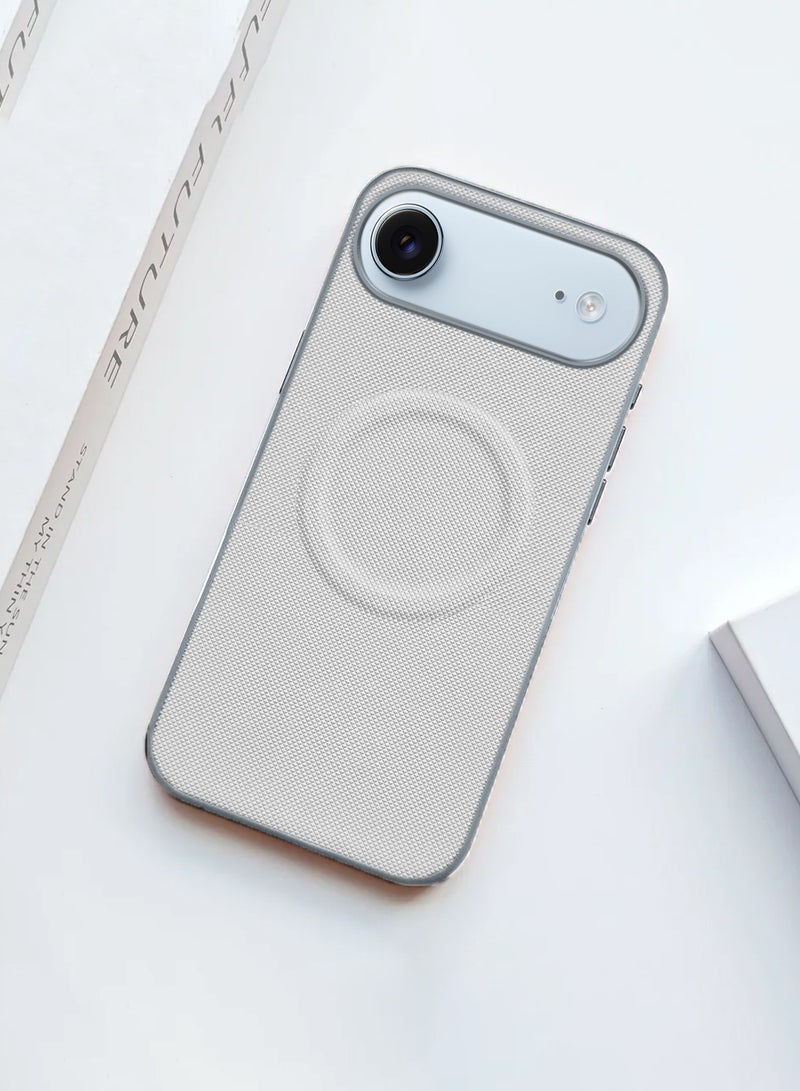 Wtech Apple iPhone Air 5G 2025 Luxury High Quality Magnetic Silicone Sides Case Cover (MCRPSN) - White - Image 2