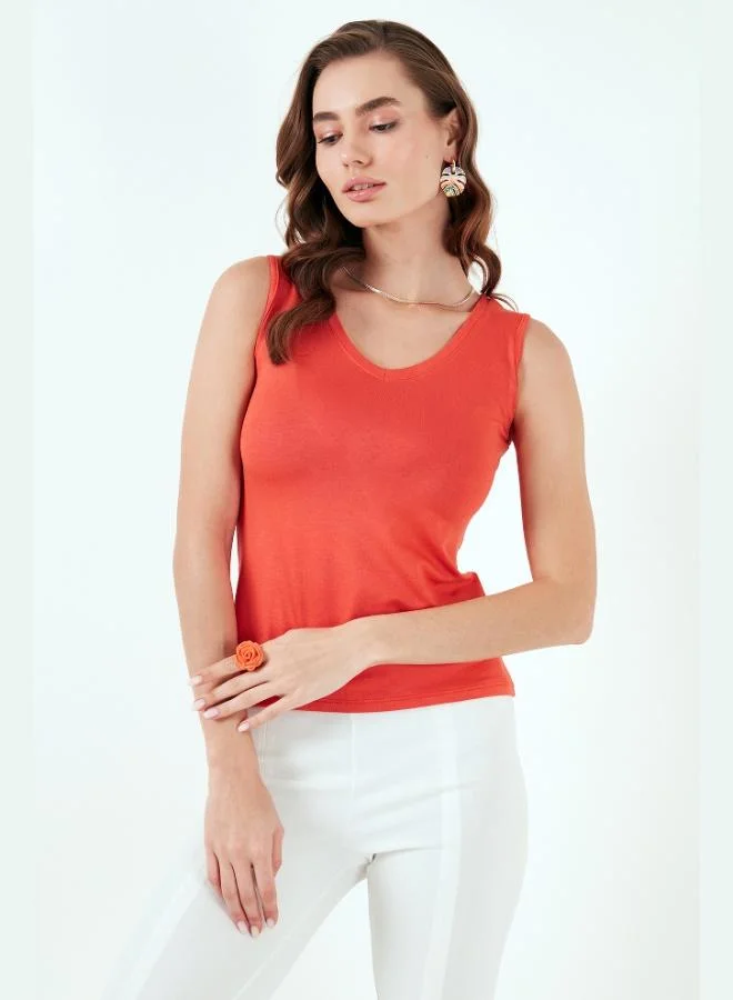 Lela Lela Slim Fit V-Neck Thick Strap 2-Pack Blouse Women's Blouse 5864384S2