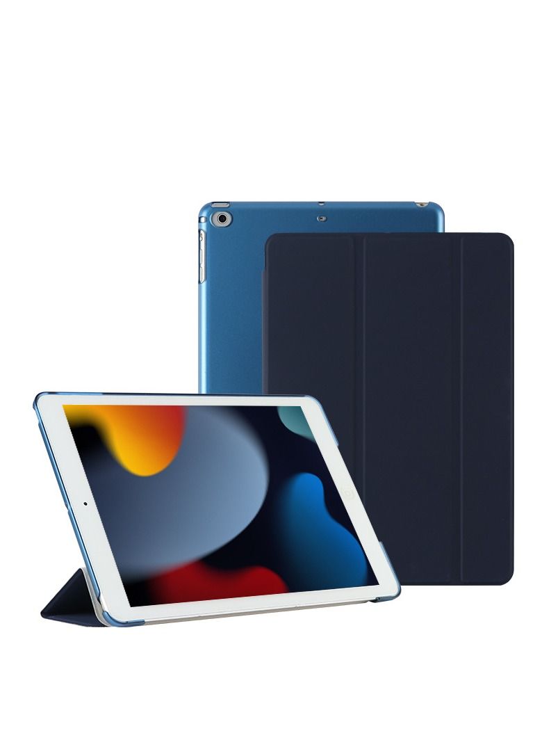 Loquat Protective Tri-Fold Case Cover For iPad Blue