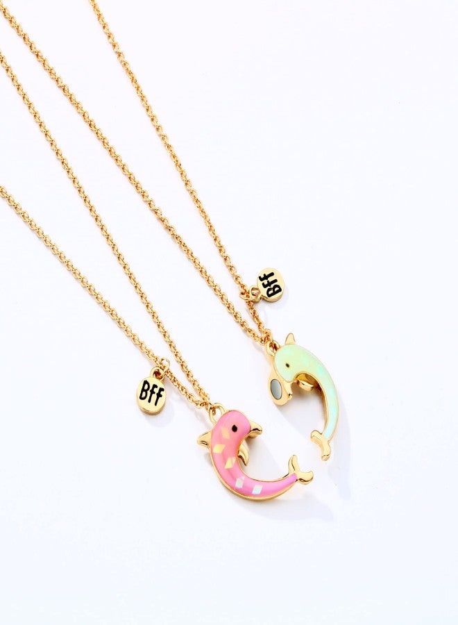 DOYYCA Best Friend Necklace Gifts Magnetic Matching Friendship Necklace for 2 Girls BFF Sister, Brass, No Gemstone - Image 3