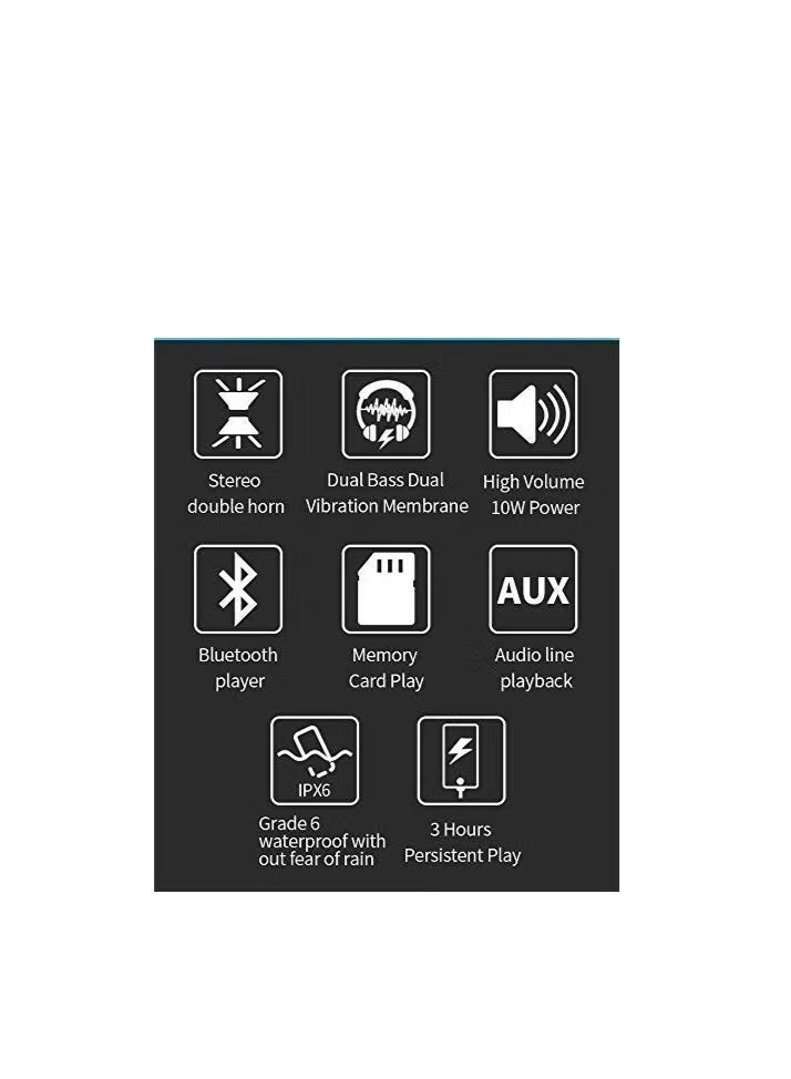 Bluetooth Speaker Gt-112 Supports Memory Card And Flash And Supports Aux Cable silver - Image 4