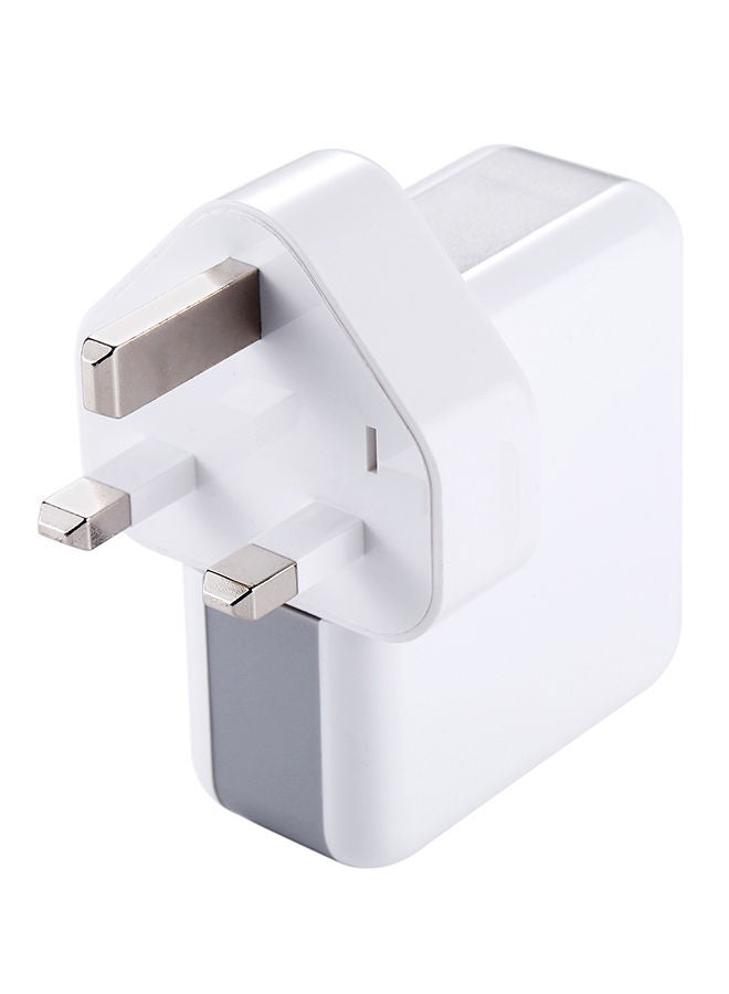 NIBEMINENT 3-Port Charging Power Adapter - UK Plug White  - Image 3