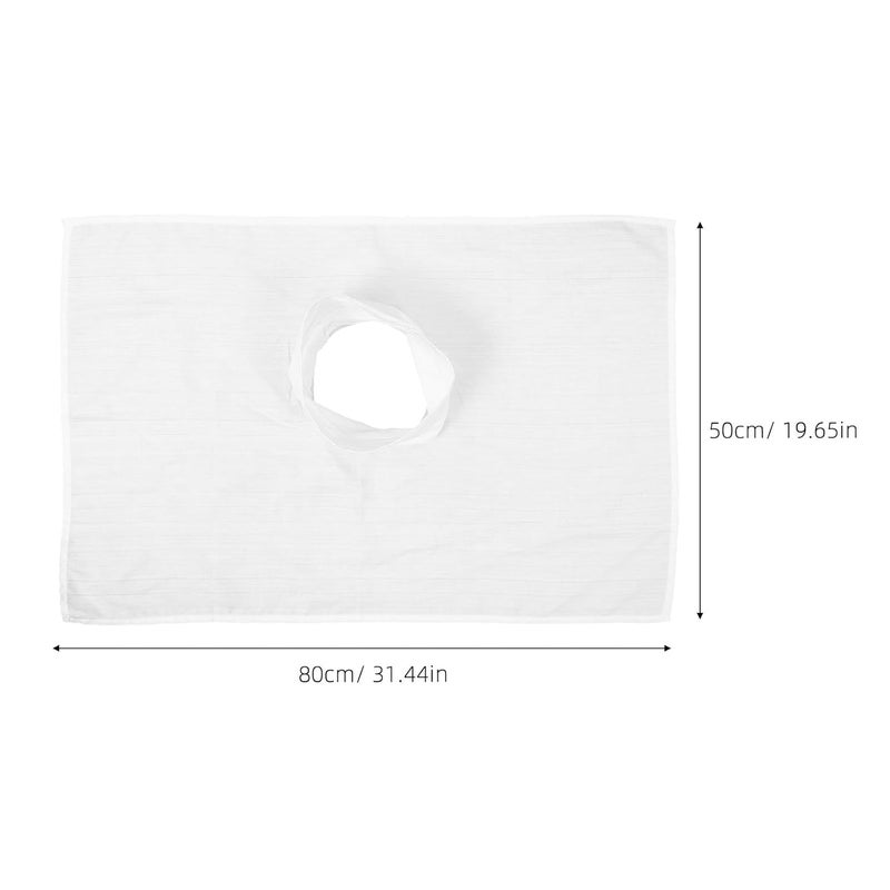 Elegant appearance Generic 3pcs Beauty Salon Massage Bed Covers - Face Hole Towel Facial Pad Table Cover Sheets For Salon Spa Massage Table 80x50cm/31x20" Salt resistant coating - Image 2