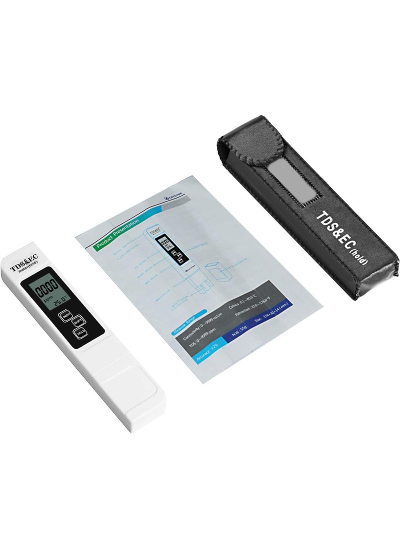 iPower iPower 2Pack TDS Digital Tester ppm EC  Temperature 3 in 1 Pen with  2 Accuracy Ideal Water Test Meter for Household Drinking Swimming Pool Aquarium  - Image 5