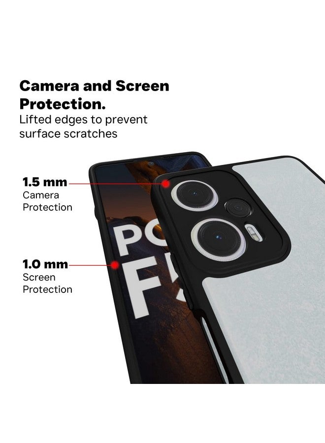 ريجير جراب خلفي هجين مقاوم للصدمات من RIGGEAR لهاتف Poco F5 5G (شفاف من مادة البولي كربونات + مصد TPU أسود) - Image 2
