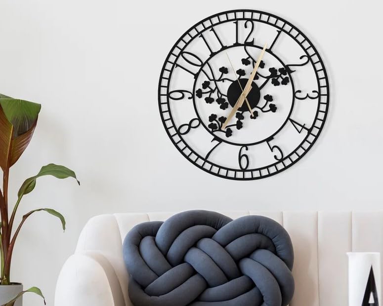 AVVIC MART Home Decoration European Peacock Analog Wall Clock Crystal Luxury Living Room Creative Personality Art,Metal,Blue,Birds(Style 5) - Image 2