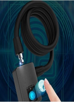 AGYMNX Bluetooth/Fingerprint Bike Lock 3.28ft Stainless Steel Cable Anti-Theft Bicycle Lock Waterproof USB Chargable For Bike Motorcycle  - Image 3