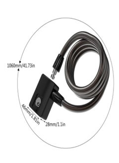 AGYMNX Bluetooth/Fingerprint Bike Lock 3.28ft Stainless Steel Cable Anti-Theft Bicycle Lock Waterproof USB Chargable For Bike Motorcycle  - Image 2