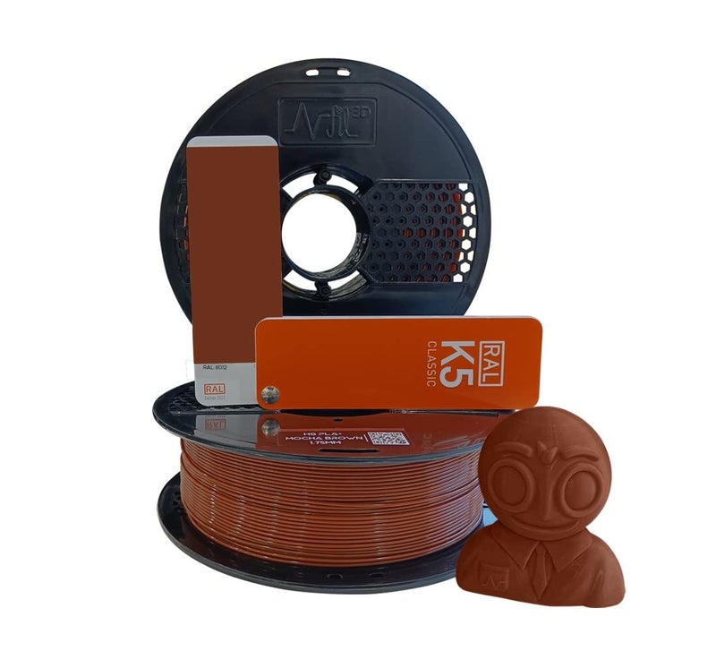 NFIL3D Premium HS PLA+ Mocha Brown - 3D Printing Filament | Compatible with All 3D Printers | 1.75mm | 1Kg Gross Weight - Image 1