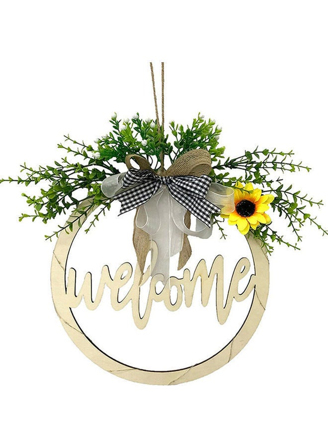 Y&D Welcome Letter Printed Hanging Sign Garland Gold - Image 1