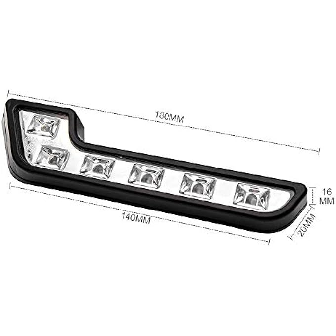 Maso 2Pcs 6Led Daytime Running Light Car Drl White Front Light Dc12V - Image 3