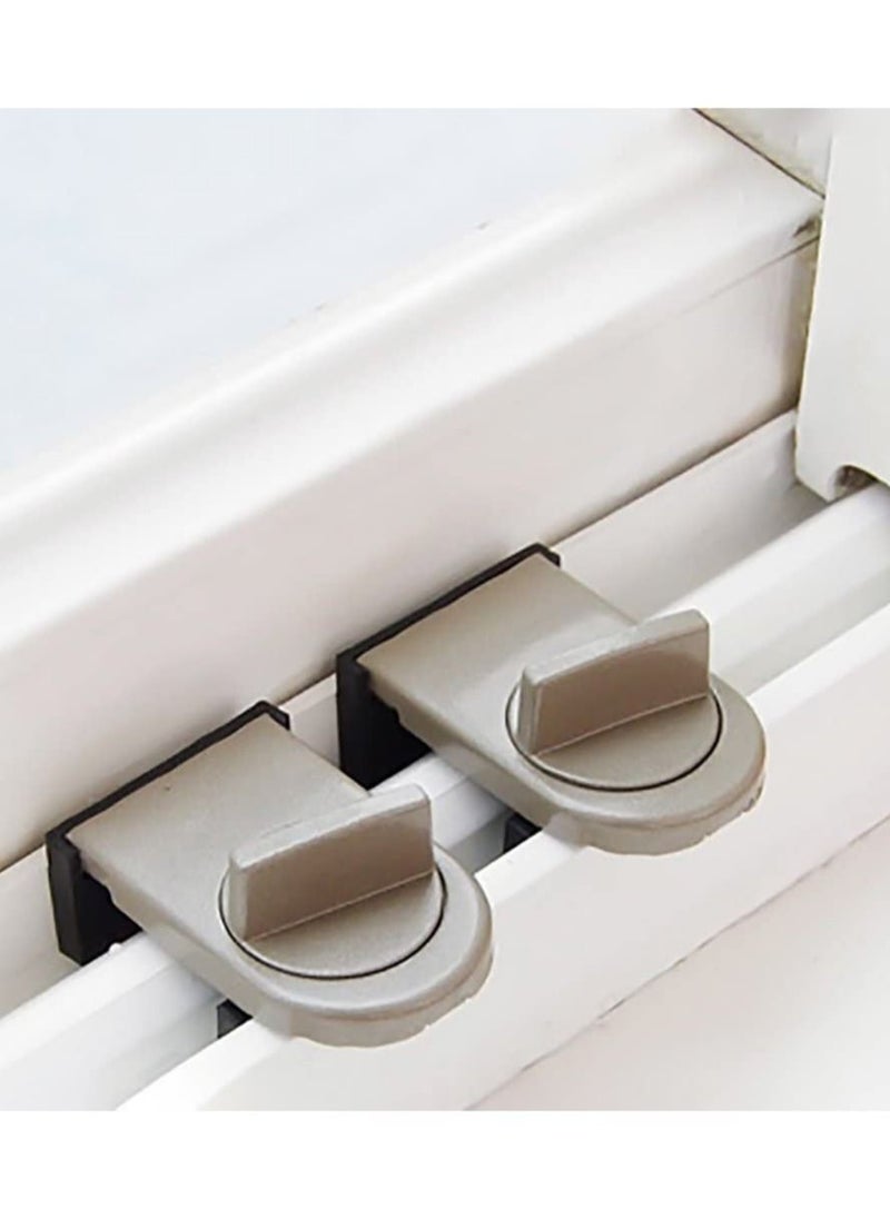 SYOSI Sliding Window Lock, Aluminum Alloy Restrictor Locks Child Safety Sash Key Baby Door for Kitchen Homes Residential Accommodation Hospitals Schools, 2PCS  - Image 1