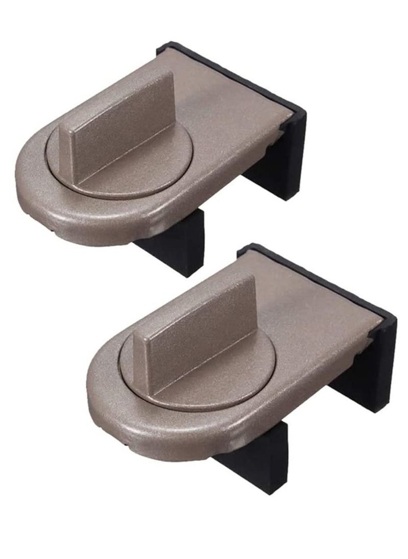 SYOSI Sliding Window Lock, Aluminum Alloy Restrictor Locks Child Safety Sash Key Baby Door for Kitchen Homes Residential Accommodation Hospitals Schools, 2PCS  - Image 2