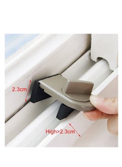 SYOSI Sliding Window Lock, Aluminum Alloy Restrictor Locks Child Safety Sash Key Baby Door for Kitchen Homes Residential Accommodation Hospitals Schools, 2PCS  - Image 4