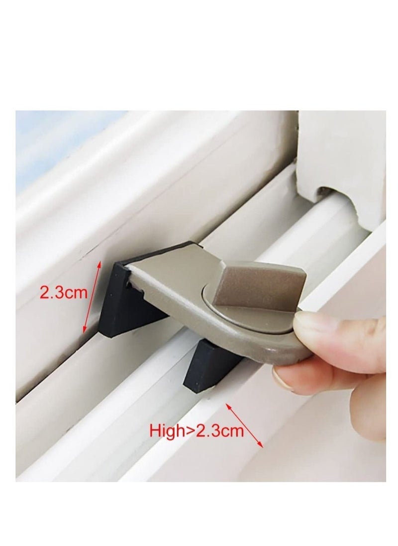 SYOSI Sliding Window Lock, Aluminum Alloy Restrictor Locks Child Safety Sash Key Baby Door for Kitchen Homes Residential Accommodation Hospitals Schools, 2PCS  - Image 4