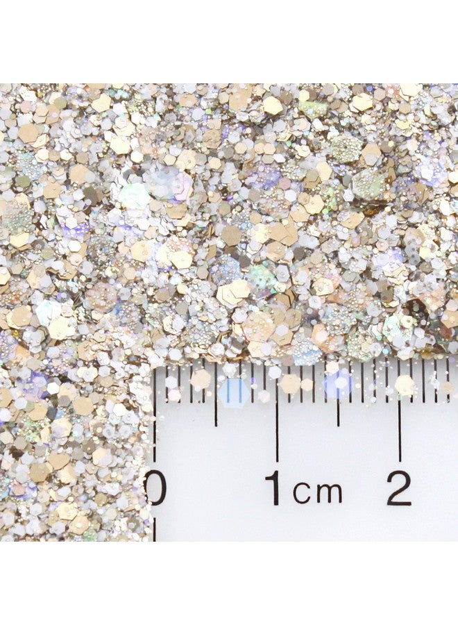 Glitties Vanilla Bean Holographic & Matte Chunky Mixed Glitter ✶ Cosmetic Grade ✶ Festival Body Glitter, Makeup, Face, Hair, Lips, Nails (10 Gram) - Image 4