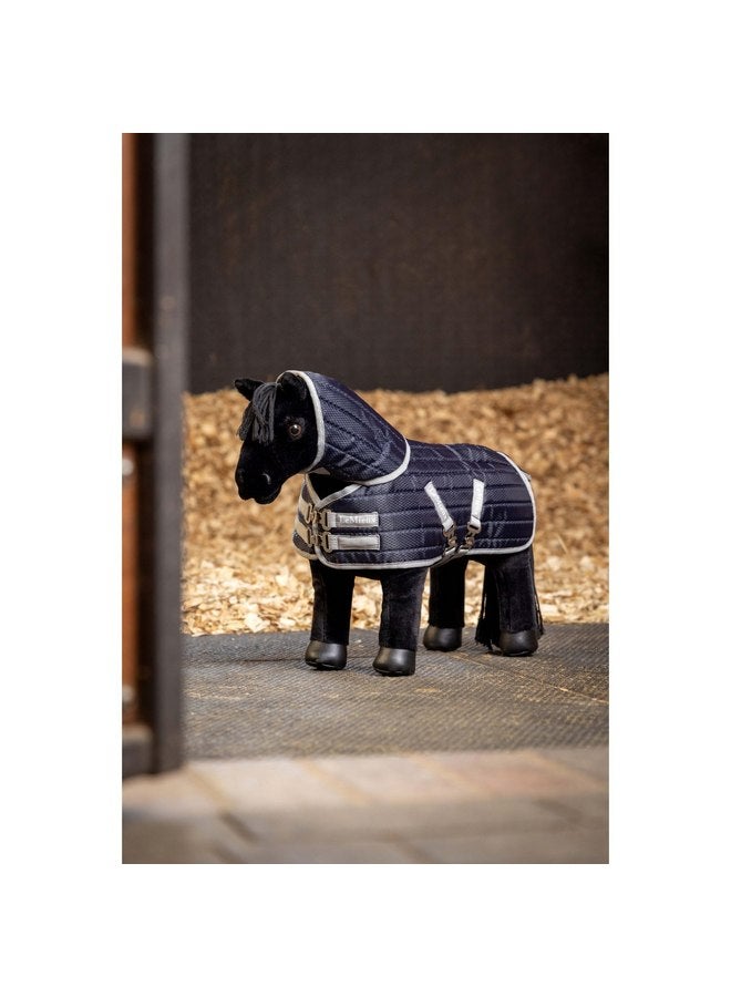 LeMieux Toy Pony Stable-Tek Rug - Fully Functional Buckles and Detachable Neck - Educational Toy - Navy - Image 2