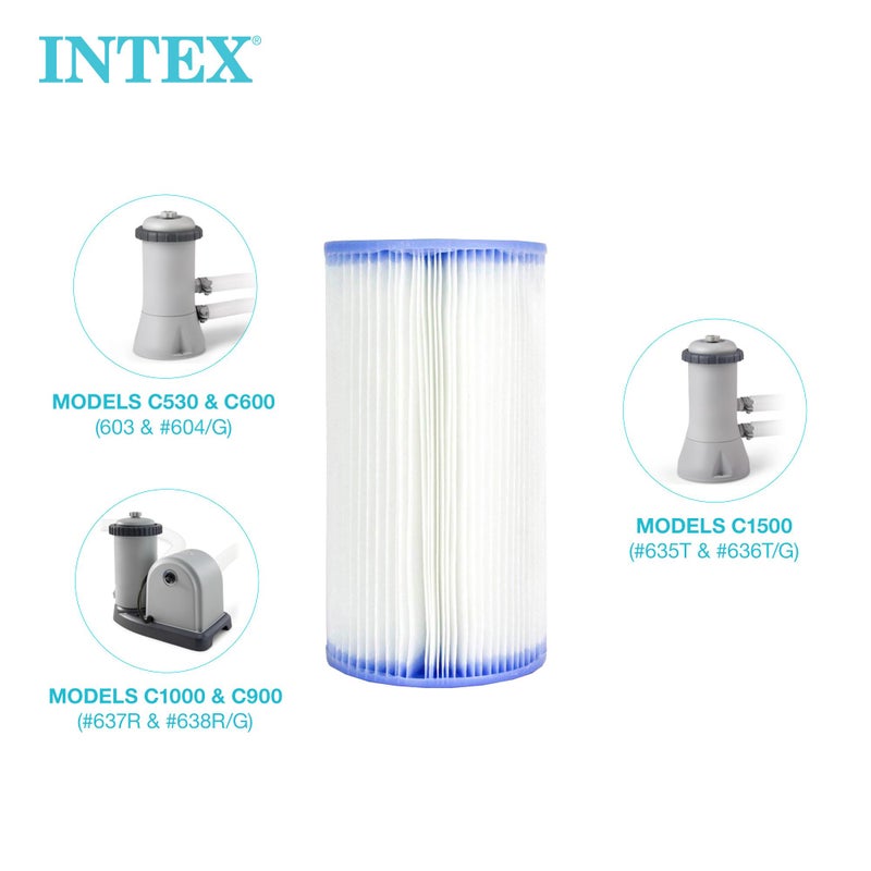 INTEX Intex 29002E Type A Pool Filter Cartridge Filter Pumps – Easy-to-Clean – Dacron Paper – Efficient Filtration – Two Pack  - Image 5