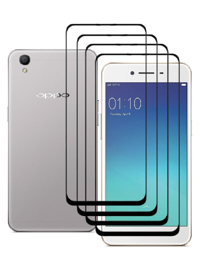 AINA 4 Pieces Tempered Glass Screen Protector 5D Designed For Oppo A37 Full Glue Edge to Edge Full Screen Coverage And Bubble Free - Image 1