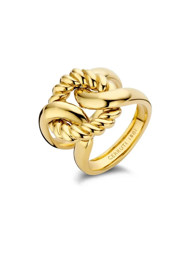 Couture Gold Plated Stainless Steel Ring for Women