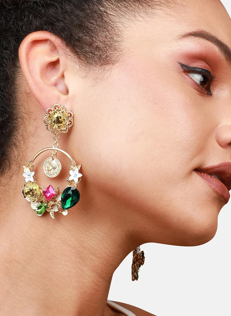 سوهي أقراط غربية صناعية متدلية مجوهرات