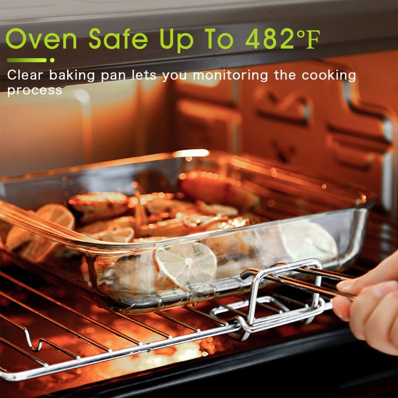 NUTRIUPS 2.4QT Square Glass Baking Dishes, 9x9In Square Baking Dish, Glass Baking Dish for Oven - Image 3