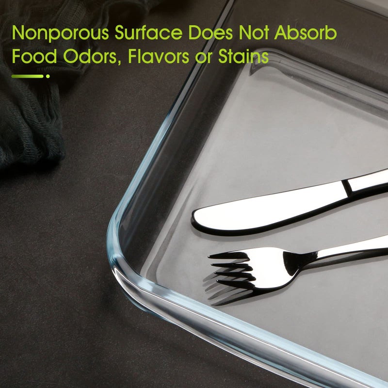 NUTRIUPS 2.4QT Square Glass Baking Dishes, 9x9In Square Baking Dish, Glass Baking Dish for Oven - Image 4