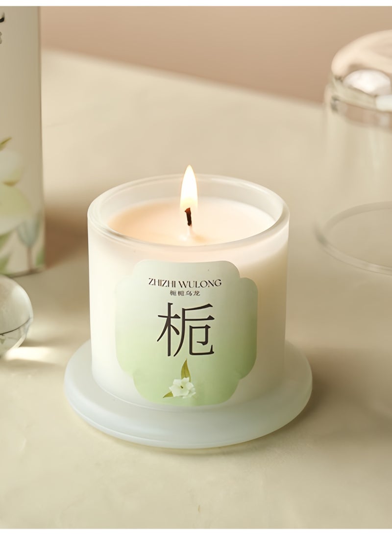 Premium Gardenia Scented Candle - 100% Natural Soy Wax - Glass Bell Jar - Aromatherapy Candle for Home Relaxation - 100g​ - Image 3