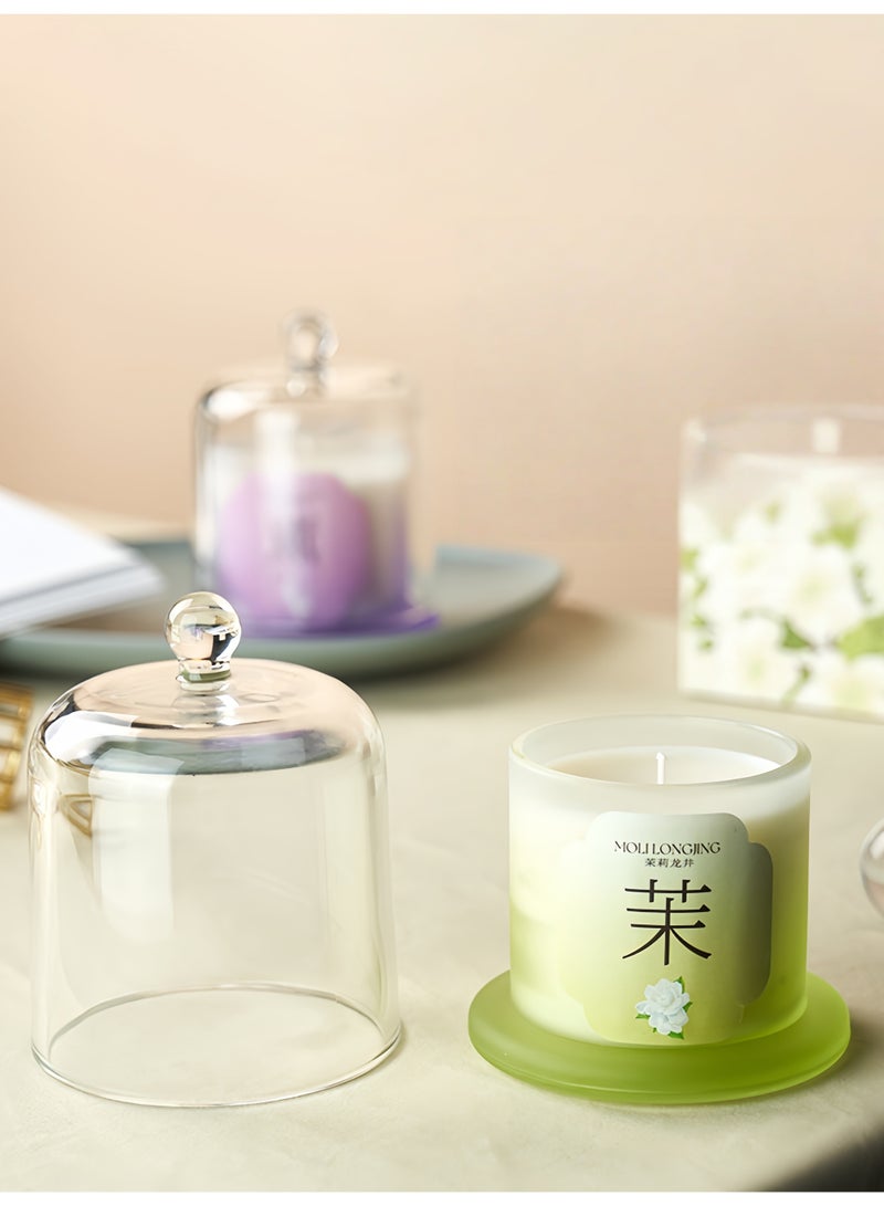 Premium Gardenia Scented Candle - 100% Natural Soy Wax - Glass Bell Jar - Aromatherapy Candle for Home Relaxation - 100g​ - Image 4