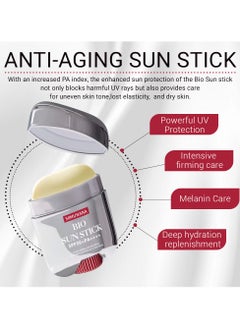 siimunana Bio Sun Stick Sun Screen Anti Wrinkle Unisex Sun Stick,  Portable UV Protection Sunscreen Stick SPF50+  - Image 2