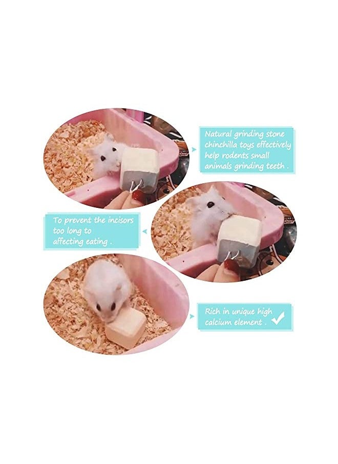 Rat Lava Block Chew Toy,Chinchilla Bites Calcium Cubes Stone for Grinding Teeth,Hamsters Supplies