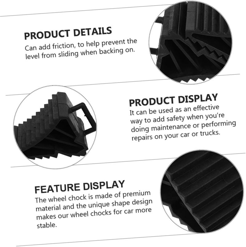 2pcs Wheel-Slip Chocks Car Tyre Skid Stopper Auto Tyre Skid Stopper for Rv Wheel Chocks for Boat Trailers for Rv Trucks - Image 4