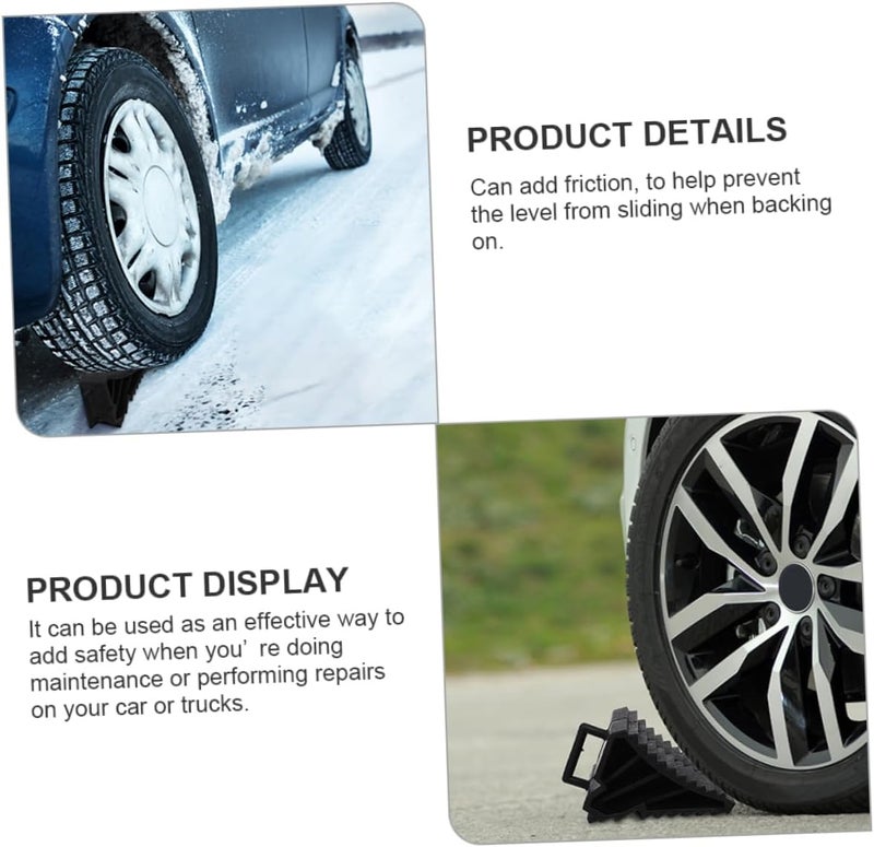 2pcs Wheel-Slip Chocks Car Tyre Skid Stopper Auto Tyre Skid Stopper for Rv Wheel Chocks for Boat Trailers for Rv Trucks - Image 5