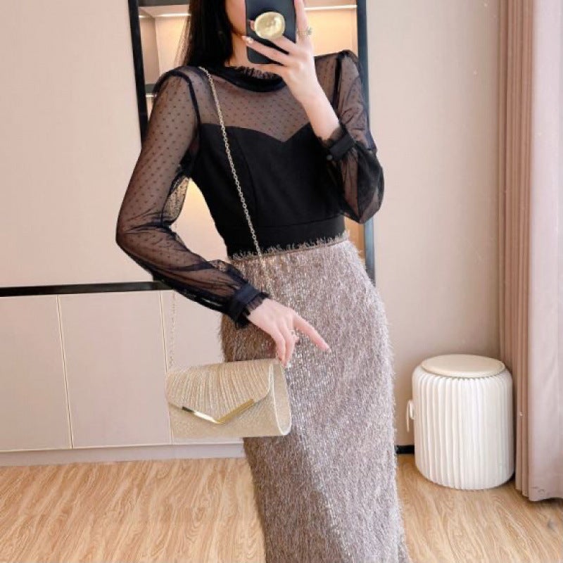 Shiny Pleated Large Capacity Evening Clutch Bag for Women - Image 3