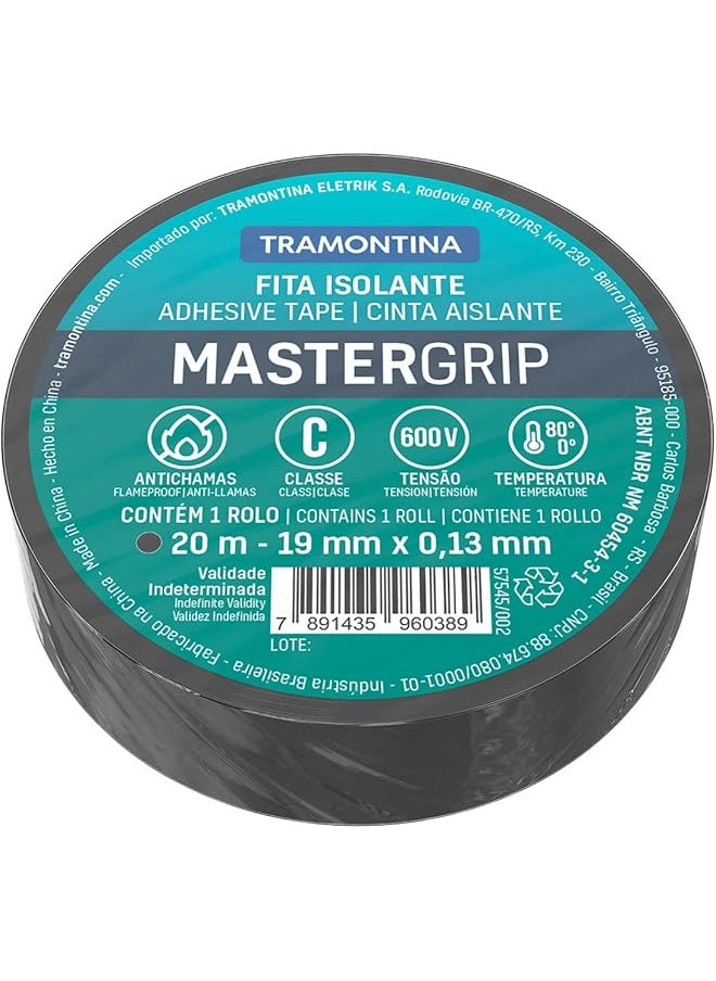 TRAMONTINA Tramontina 0.13x19mm 20m Black Flame Retardant Electrical Tape Class C 