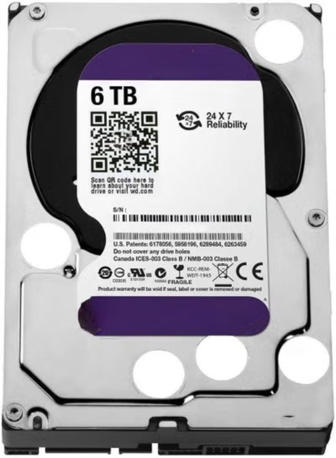 6TB 3.5-Inch Surveillance Hard Drive – High-Capacity SATA HDD for Continuous Security Recording