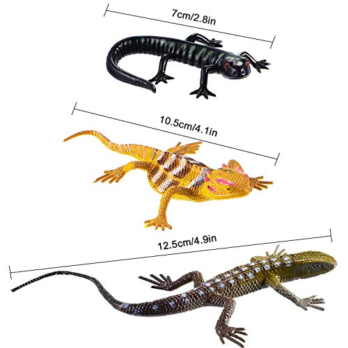 Gejoy 24 Piece Plastic Lizards for Kids Colorful Plastic Artificial Lizard Toys Action Figure Educational Toys for Kids Adults Gifts 12 Designs - Image 5