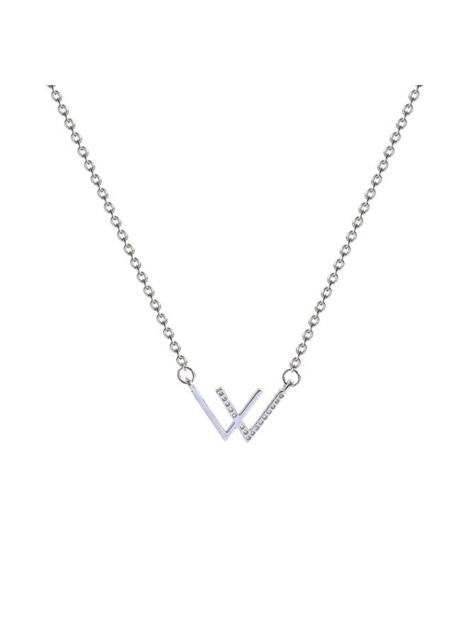 Goolsky Letter V Pendant Titanium Steel Necklace – 2025 New Minimalist Jewelry, Letter V Pendant Non-Fading, Daily Wear/Fashion Statement, Trendy Design - Image 1