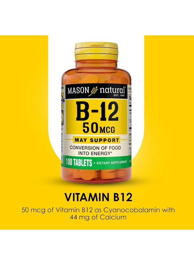 Mason Natural Vitamin B12 50 mcg Tablets for Energy Support - Image 4