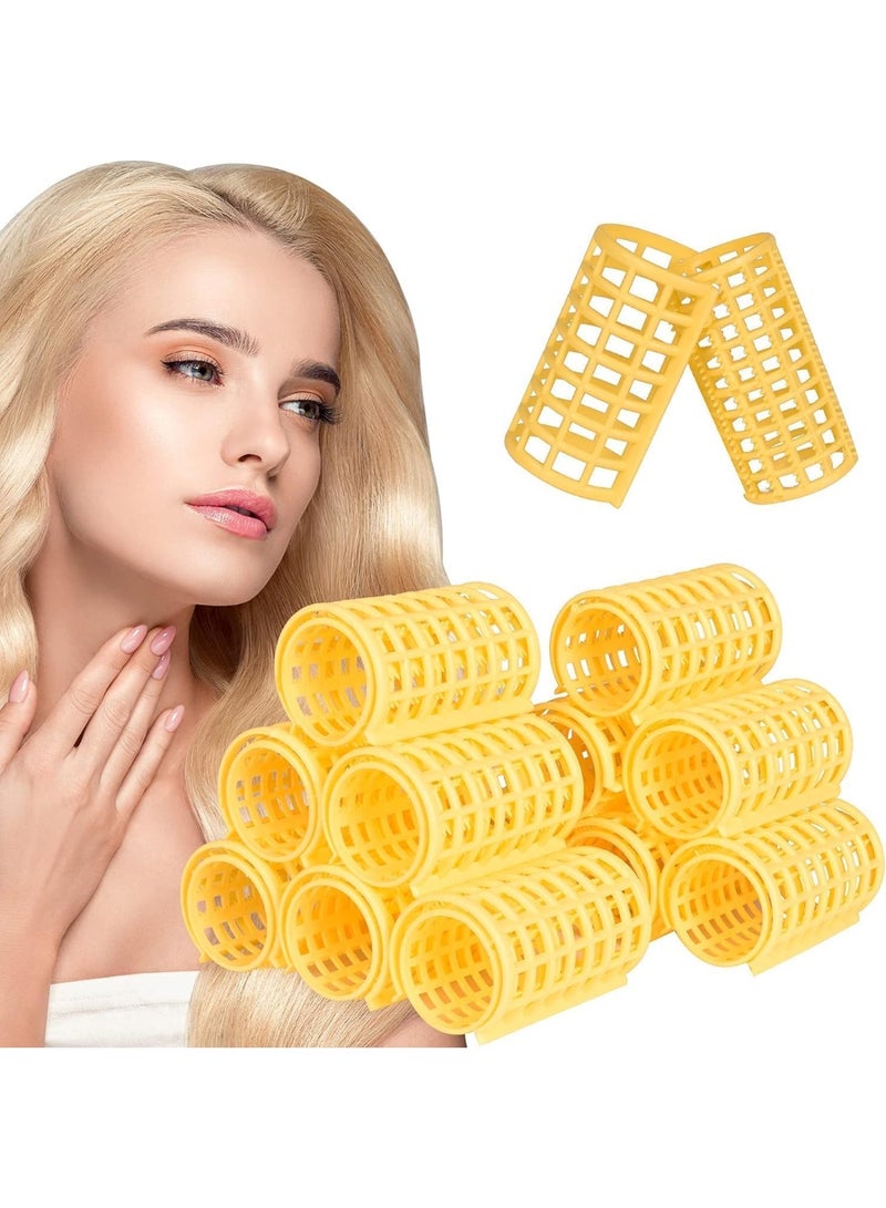 Plastic Hair Rollers – Set of 10 Medium-Size Curlers for Easy, Natural Hair Styling at Home - Image 1