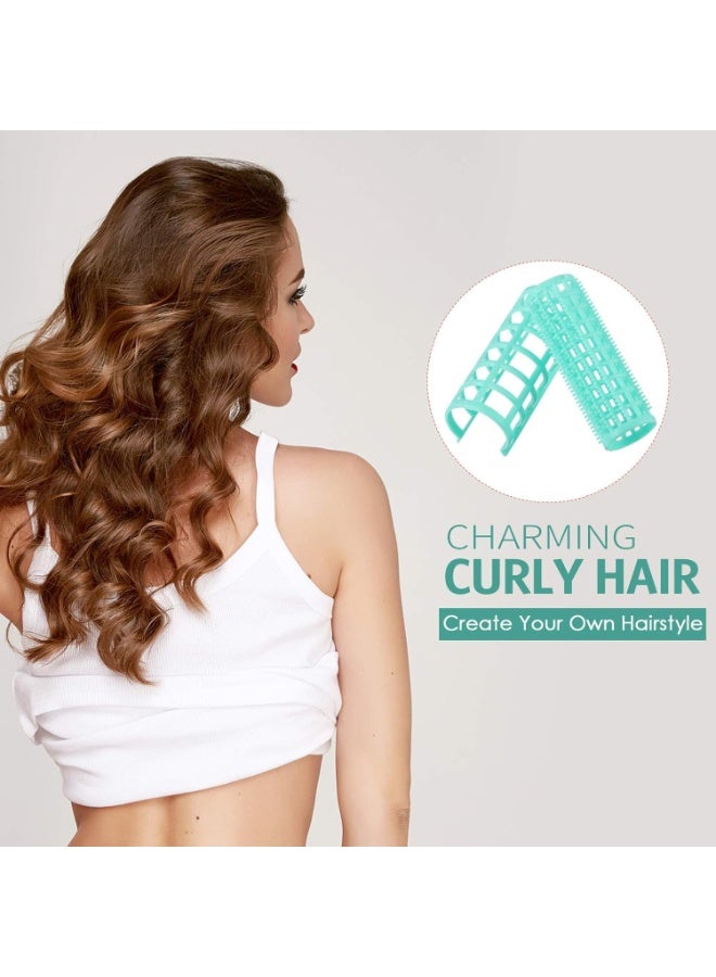 Plastic Hair Rollers – Set of 10 Medium-Size Curlers for Easy, Natural Hair Styling at Home - Image 2