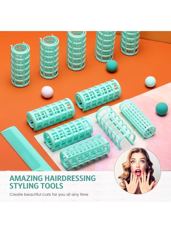 Plastic Hair Rollers – Set of 10 Medium-Size Curlers for Easy, Natural Hair Styling at Home - Image 3